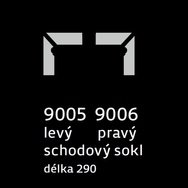 pravý a levý schodový sokl